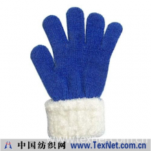 义乌市康健针织手套有限公司 -雪妮尔羽毛翻口手套